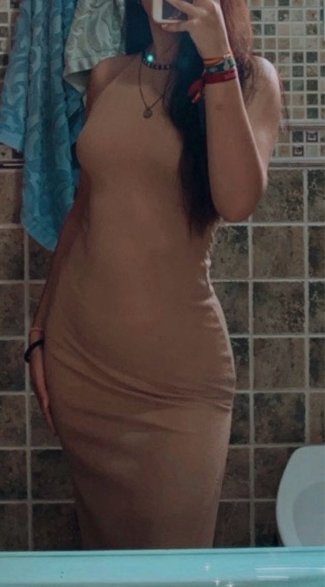 Vestido Shein Beige Largo