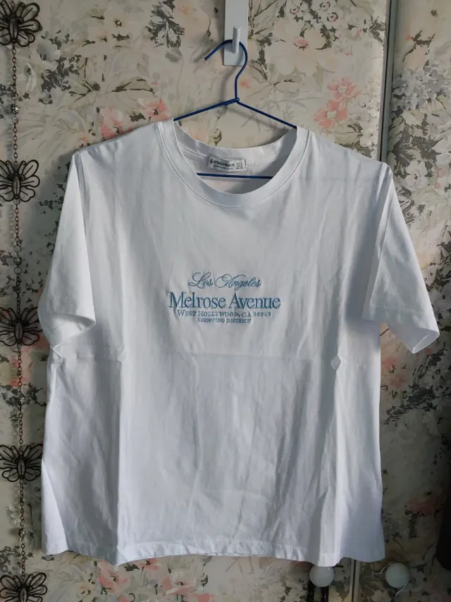 Camiseta Blanca Algodón Los Angeles