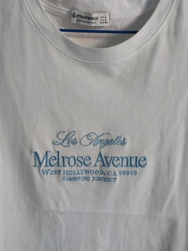 Camiseta Blanca Algodón Los Angeles