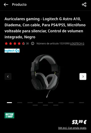 Auriculares Astro A10 Logitech