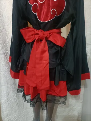 Disfraz Anime Kimono Lolita Negro/Rojo 