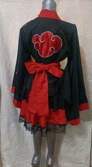 Disfraz Anime Kimono Lolita Negro/Rojo 