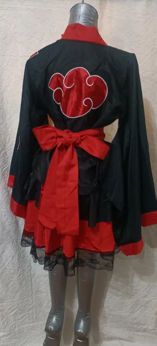 Disfraz Anime Kimono Lolita Negro/Rojo 