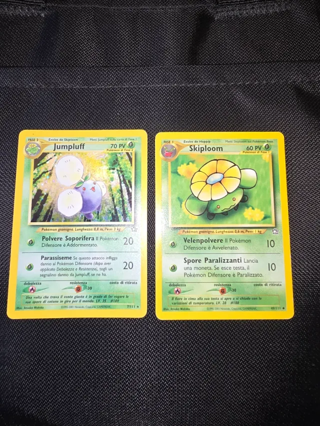 Set Carte Pokémon Jumpluff Holo e Skiploom Neo Gen
