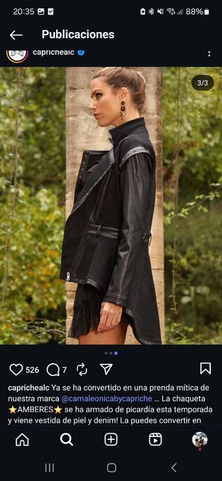 Chaqueta/Chaleco Negro capriche, camaleonica
