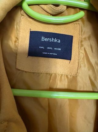 Chaqueta Biker Antelina Amarilla Bershka