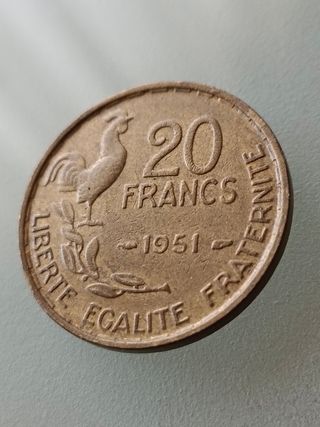 20 céntimos Francia 1951