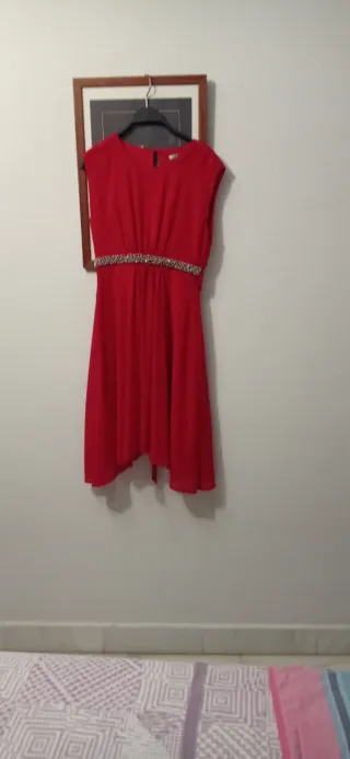 Vestido fiesta El Corte Inglés rojo