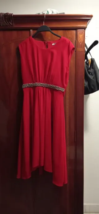 Vestido fiesta El Corte Inglés rojo