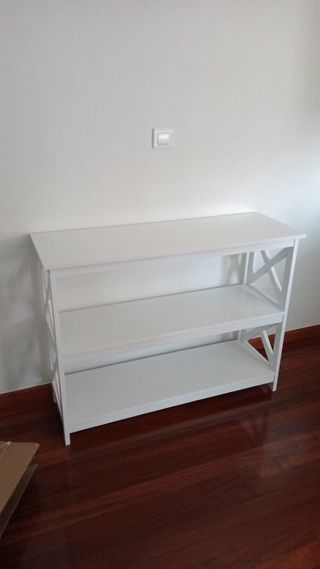 Mesa consola madera blanca