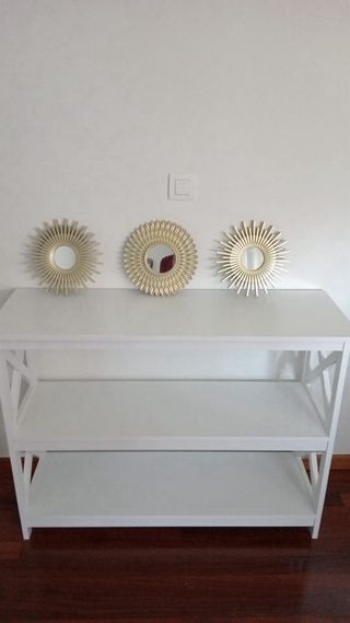 Mesa consola madera blanca