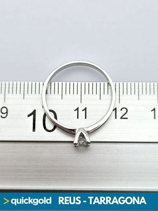 040-01-0118  ANILLO ORO BLANCO 18K SOLITARIO T13