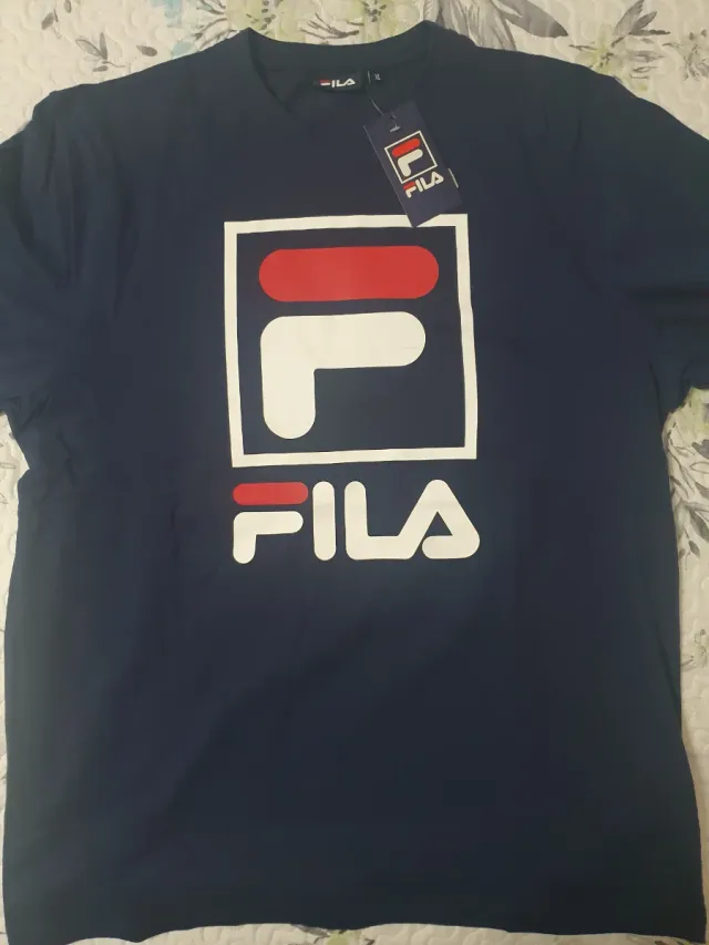 Camiseta Fila Logo Azul Talla XL