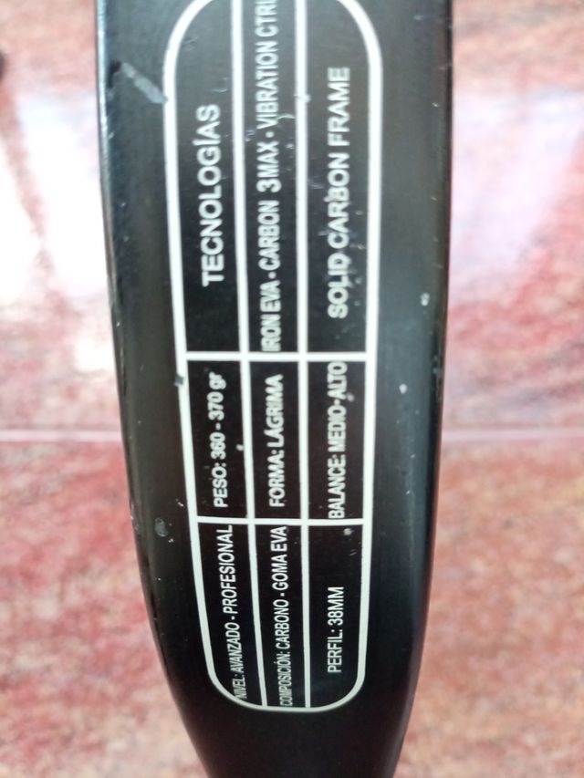 Raqueta Pádel Mística Carbon Attack