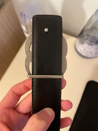 Cintura Gucci GG Nera Argento