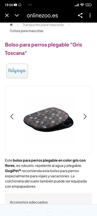Bolso transportín plegable para mascotas