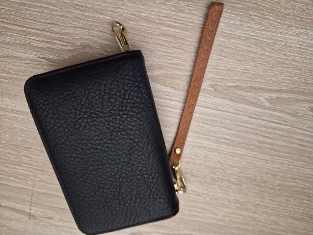 Cartera/Monedero Marrón y Dorado