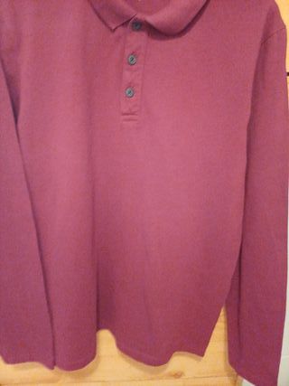 Polo Tom Tailor color vino talla L