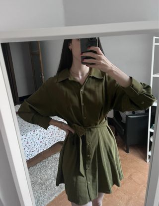 Vestido Zara verde corto