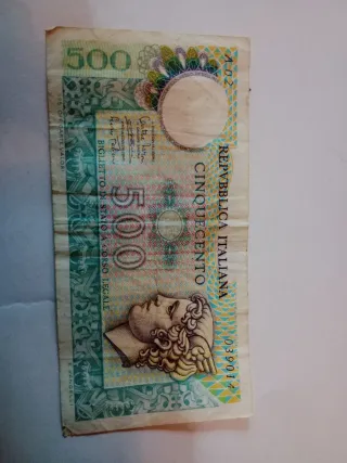 Banconota Lire 500 Repubblica Italiana