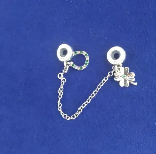 Cadena seguridad Trébol Herradura pulsera Pandora 