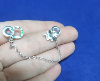 Cadena seguridad Trébol Herradura pulsera Pandora 