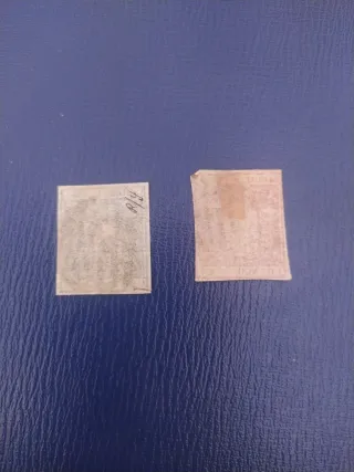 Sellos Correos 1854 y Franco 6 C