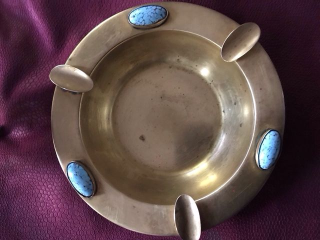 Objetos decorativos metal piedra