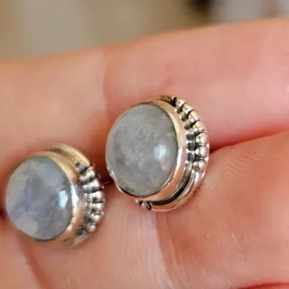 Pendientes Plata 925 Piedra Luna