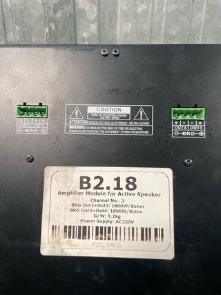 Módulo amplificador Sub 2x18