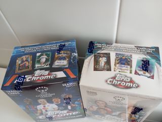 2 Cajas Topps Chrome fútbol femenino Value Boxs 