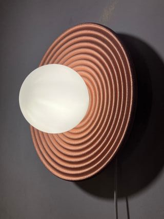 Lampada parete cemento/vetro