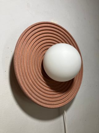 Lampada parete cemento/vetro