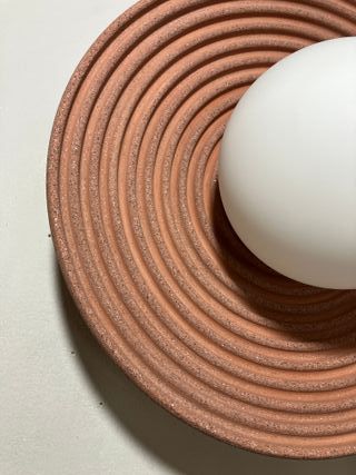 Lampada parete cemento/vetro