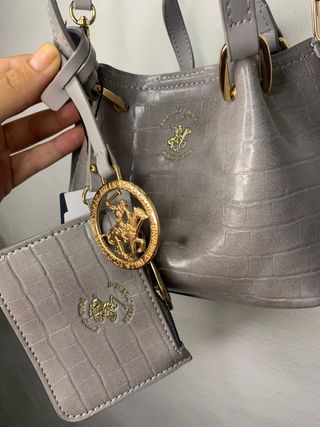 Bolsa Beverly Hills Polo Club Gris y Dorada