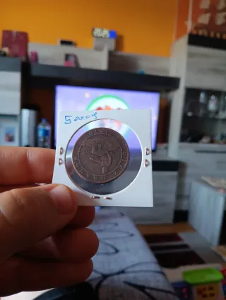 Moneda 10 Centimos 1870, 10 gramos (R)