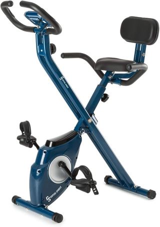 Bicicleta Estática Plegable Azul