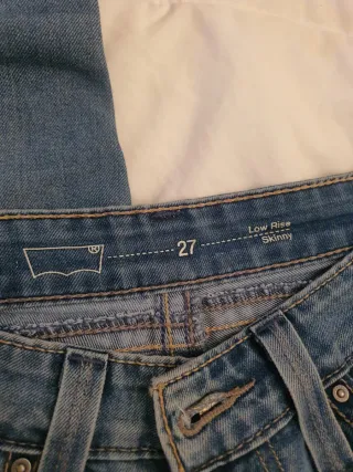 Pantalón Levis Mujer Skinny Tiro Bajo Azul