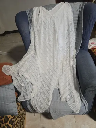 Vestido blanco ibicenco con puntas