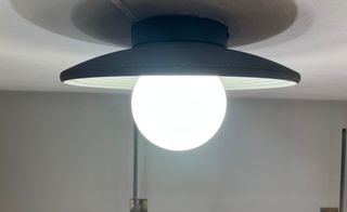 Lampada parete cemento/vetro