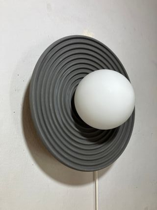 Lampada parete cemento/vetro