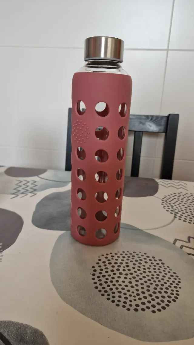 Botella de cristal 500ml con funda