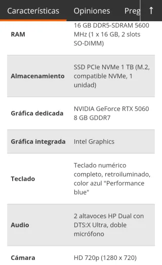 Portátil HP Victus 15-fa2005ns 15.6" Intel Core 7 