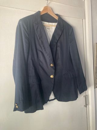 Blazer Azul Marino con Botones Dorados Talla L