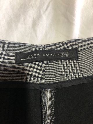 Pantalón cuadros Zara gris