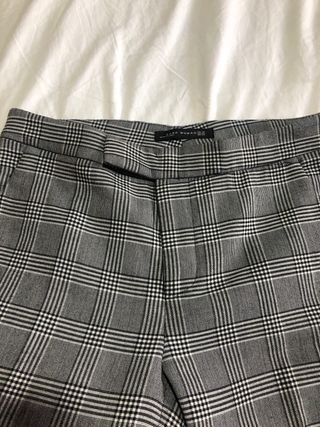 Pantalón cuadros Zara gris