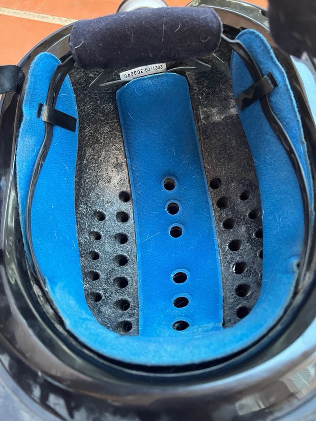 Casco de hípica azul