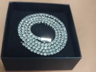 Collar Tenis Brillante Plata