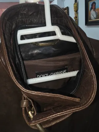 Chaqueta de cuero Dolce & Gabbana Marrón. 