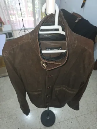 Chaqueta de cuero Dolce & Gabbana Marrón. 